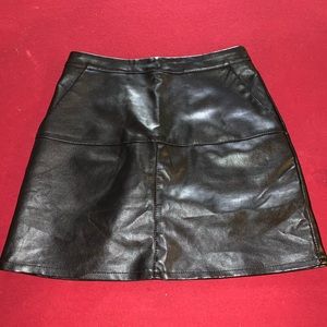 Faux Leather Mini Skirt